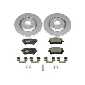 Audi A8 Quattro Brake Kit - Rear - PowerStop - Genuine Geomet Coated Rotors + ECE-R90 Certified Pads - `03-`10