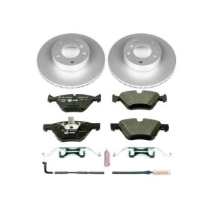 BMW 3 Series Brake Kit - Front - PowerStop - Genuine Geomet Coated Rotors + ECE-R90 Certified Pads - 2006