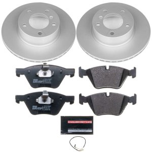 BMW 3 Series Brake Kit - Front - PowerStop - Genuine Geomet Coated Rotors + ECE-R90 Certified Pads - 2006