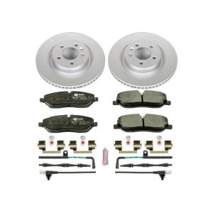 Land Rover LR3 Brake Pads + Rotors - Front - PowerStop - Euro-Stop: GEOMET 360 Coated Rotors + ECE-R90 Pads - `05-`09 Land Rover LR3 Brake Pads + Rotors - Front - PowerStop - Euro-Stop: GEOMET 360 Coated Rotors + ECE-R90 Pads - `05-`09