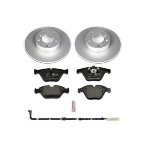 BMW 3 Series Brake Kit - Front - PowerStop - Genuine Geomet Coated Rotors + ECE-R90 Brake Pads + Hardware Kit - `08-`10
