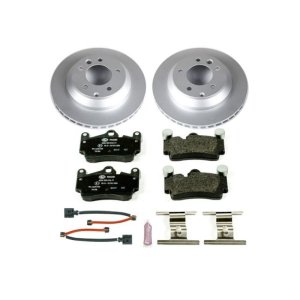 Audi Q7 Brake Kit - Rear - PowerStop - Euro-Stop + Genuine Geomet Coated Rotors - `07-`15