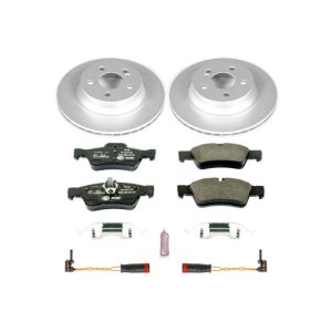 Mercedes-Benz E350 Brake Kit - Rear - PowerStop - Genuine Geomet Coated Rotors + ECE-R90 Certified Pads - `06-`09 Mercedes-Benz E350 Brake Kit - Rear - PowerStop - Genuine Geomet Coated Rotors + ECE-R90 Certified Pads - `06-`09
