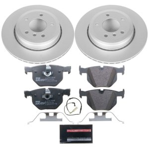 BMW 5 Series Brake Kit - Rear - PowerStop - Genuine Geomet Coated Rotors, ECE-R90 Certified Pads - `04-`07