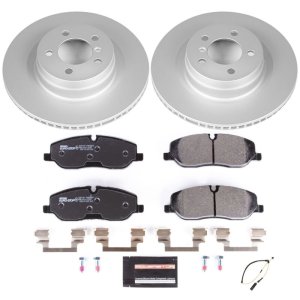 Land Rover Range Rover Brake Pads + Rotors - Front - PowerStop - Euro-Stop, GEOMET 360 Coated Rotors + ECE-R90 Certified Pads - `06-`09