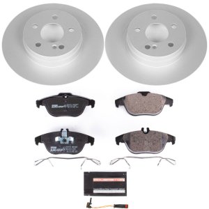 Mercedes-Benz C250 Brake Kit - Rear - PowerStop - Genuine Geomet Coated Rotors + ECE-R90 Brake Pads - `12-`15 Mercedes-Benz C250 Brake Kit - Rear - PowerStop - Genuine Geomet Coated Rotors + ECE-R90 Brake Pads - `12-`15