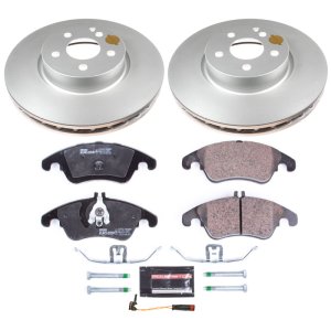 Mercedes-Benz C300 Brake Kit - Front - PowerStop - Genuine Geomet Coated Rotors + ECE-R90 Certified Pads - `13-`14 Mercedes-Benz C300 Brake Kit - Front - PowerStop - Genuine Geomet Coated Rotors + ECE-R90 Certified Pads - `13-`14