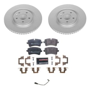 Audi A7 Brake Kit - Rear - PowerStop - Genuine Geomet Coated Rotors + ECE-R90 Brake Pads - 2012 Audi A7 Brake Kit - Rear - PowerStop - Genuine Geomet Coated Rotors + ECE-R90 Brake Pads - 2012