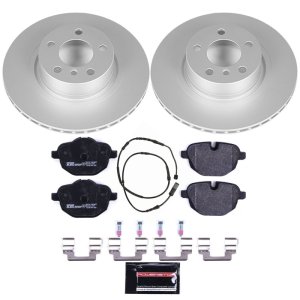 BMW X4 Brake Kit - Rear - PowerStop - Genuine Geomet Coated Rotors + ECE-R90 Certified Pads - `15-`18