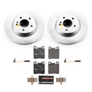 Mercedes-Benz C32 AMG Brake Kit - Rear - PowerStop - Genuine Geomet Coated Rotors + ECE-R90 Brake Pads - `02-`04