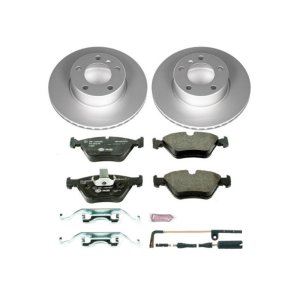 BMW 525i Brake Kit - Front - PowerStop - Geomet Coated Rotors + ECE-R90 Brake Pads - `01-`03