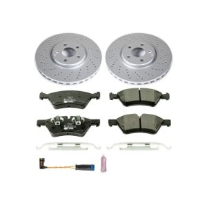 Mercedes-Benz E350 Brake Kit - Front - PowerStop - Euro-Stop, GEOMET Coated Rotors, ECE-R90 Pads - `07-`09 Mercedes-Benz E350 Brake Kit - Front - PowerStop - Euro-Stop, GEOMET Coated Rotors, ECE-R90 Pads - `07-`09