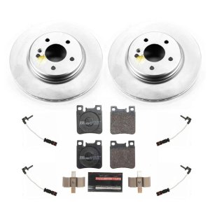 Mercedes-Benz C43 AMG Brake Kit - Rear - PowerStop - Euro-Stop Kit, Genuine Geomet Coated Rotors, ECE-R90 Pads - `98-`00