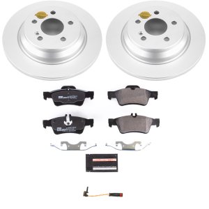 Mercedes-Benz S400 Brake Kit - Rear - PowerStop - Euro-Stop, Genuine Geomet Coated Rotors - `10-`13