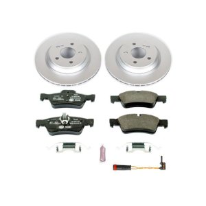 Mercedes-Benz S350 Brake Kit - Rear - PowerStop - Genuine Geomet Coated Rotors + ECE-R90 Brake Pads - `12-`13