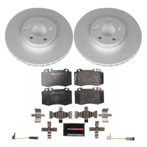 Mercedes-Benz CLS500 Brake Kit - Front - PowerStop - Genuine Geomet Coated Rotors + ECE-R90 Brake Pads - 2006