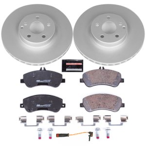 Mercedes-Benz GLK250 Brake Kit - Front - PowerStop - Genuine Geomet Coated Rotors + ECE-R90 Brake Pads - `13-`15