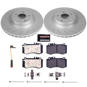 Mercedes-Benz E350 Brake Kit - Front - PowerStop - Genuine Geomet Coated Rotors + ECE-R90 Brake Pads - `10-`16 Mercedes-Benz E350 Brake Kit - Front - PowerStop - Genuine Geomet Coated Rotors + ECE-R90 Brake Pads - `10-`16