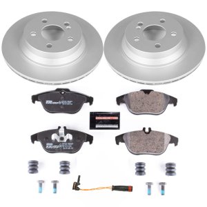 Mercedes-Benz GLK250 Brake Kit - Rear - PowerStop - Genuine Geomet Coated Rotors + ECE-R90 Brake Pads + Hardware Kit - `13-`15