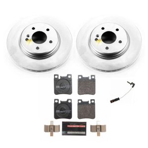 Mercedes-Benz E55 AMG Brake Kit - Rear - PowerStop - Genuine Geomet Coated Rotors + ECE-R90 Brake Pads - `99-`02