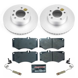 Mercedes-Benz G500 Brake Kit - Front - PowerStop - Genuine Geomet Coated Rotors + ECE-R90 Brake Pads + Hardware Kit - `02-`08