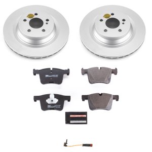 Mercedes-Benz CLS550 Brake Kit - Rear - PowerStop - Genuine Geomet Coated Rotors + ECE-R90 Brake Pads - `12-`18