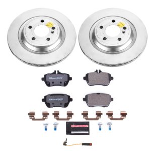 Mercedes-Benz SL400 Brake Kit - Rear - PowerStop - Genuine Geomet Coated Rotors + ECE-R90 Certified Pads - `15-`16