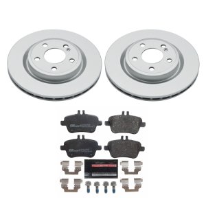 Mercedes-Benz CLA250 Brake Kit - Rear - PowerStop - Genuine Geomet Coated Rotors + ECE-R90 Brake Pads - `14-`19