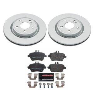 Mercedes-Benz CLA250 Brake Kit - Rear - PowerStop - Genuine Geomet Coated Rotors + ECE-R90 Brake Pads - `14-`19 Mercedes-Benz CLA250 Brake Kit - Rear - PowerStop - Genuine Geomet Coated Rotors + ECE-R90 Brake Pads - `14-`19