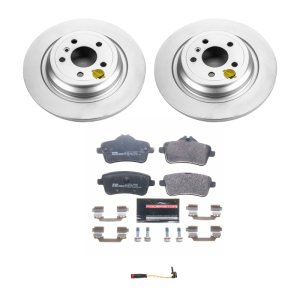 Mercedes-Benz GLE300d Brake Kit - Rear - PowerStop - Genuine Geomet Coated Rotors + ECE-R90 Brake Pads - 2016 Mercedes-Benz GLE300d Brake Kit - Rear - PowerStop - Genuine Geomet Coated Rotors + ECE-R90 Brake Pads - 2016