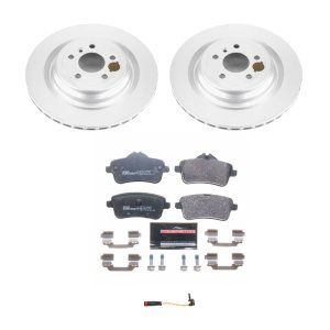 Mercedes-Benz GLS450 Brake Kit - Rear - PowerStop - Euro-Stop Kit: Genuine Geomet Coated Rotors + ECE-R90 Brake Pads - `17-`19 Mercedes-Benz GLS450 Brake Kit - Rear - PowerStop - Euro-Stop Kit: Genuine Geomet Coated Rotors + ECE-R90 Brake Pads - `17-`19
