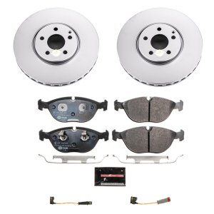 Mercedes-Benz E500 Brake Kit - Front - PowerStop - Euro-Stop with Geomet Coated Rotors + ECE-R90 Certified Pads - `04-`05 Mercedes-Benz E500 Brake Kit - Front - PowerStop - Euro-Stop with Geomet Coated Rotors + ECE-R90 Certified Pads - `04-`05