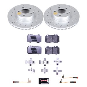 Mercedes-Benz E500 Brake Kit - Front - PowerStop - Genuine Geomet Coated Rotors + ECE-R90 Brake Pads - `04-`06 Mercedes-Benz E500 Brake Kit - Front - PowerStop - Genuine Geomet Coated Rotors + ECE-R90 Brake Pads - `04-`06