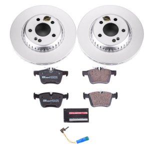 Mercedes-Benz C350e Brake Kit - Rear - PowerStop - Genuine Geomet Coated Rotors + ECE-R90 Pads + Hardware Kit - 2018