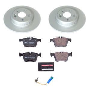 Mercedes-Benz C300 Brake Kit - Rear - PowerStop - Genuine Geomet Coated Rotors + ECE-R90 Brake Pads + Hardware Kit - `17-`18 Mercedes-Benz C300 Brake Kit - Rear - PowerStop - Genuine Geomet Coated Rotors + ECE-R90 Brake Pads + Hardware Kit - `17-`18