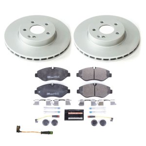 Mercedes-Benz Metris Brake Kit - Front - PowerStop - Genuine Geomet Coated Rotors + ECE-R90 Brake Pads + Hardware Kit - `16-`19 Mercedes-Benz Metris Brake Kit - Front - PowerStop - Genuine Geomet Coated Rotors + ECE-R90 Brake Pads + Hardware Kit - `16-`19