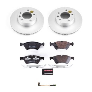 Mercedes-Benz G55 AMG Brake Kit - Front - PowerStop - Genuine Geomet Coated Rotors + ECE-R90 Certified Pads - `05-`10 Mercedes-Benz G55 AMG Brake Kit - Front - PowerStop - Genuine Geomet Coated Rotors + ECE-R90 Certified Pads - `05-`10