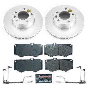 Mercedes-Benz G550 Brake Kit - Front - PowerStop - Genuine Geomet Coated Rotors + ECE-R90 Certified Pads - `09-`18