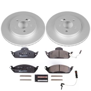 Mercedes-Benz ML320 Brake Kit - Front - PowerStop - Euro-Stop, Genuine Geomet Coated Rotors, ECE-R90 Certified Pads - `98-`03