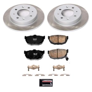 BMW 325xi Brake Kit - Front + Rear - PowerStop - Euro-Stop High-Carbon Coated Rotors + ECE-R90 Brake Pads - `01-`05
