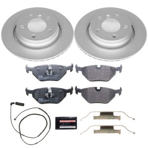 BMW 323i Brake Kit - Rear - PowerStop - Genuine Geomet Coated Rotors, ECE-R90 Certified Pads w/ Hardware - 2000