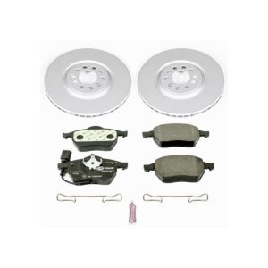 Audi TT Brake Kit - Front - PowerStop - Genuine Geomet Coated Rotors + ECE-R90 Brake Pads - `99-`06