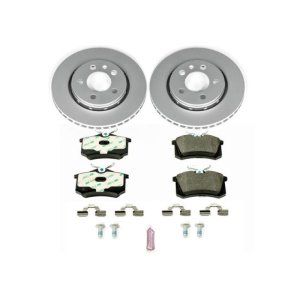 Audi TT Quattro Brake Kit - Rear - PowerStop - Genuine Geomet Coated Rotors + ECE-R90 Certified Pads - `00-`06