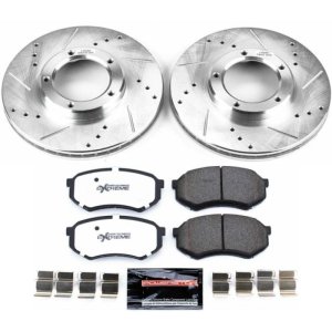 Toyota Tacoma Brake Kit - Front - PowerStop - Drilled & Slotted Rotors + Carbon-Fiber Ceramic Pads - `95-`04 Toyota Tacoma Brake Kit - Front - PowerStop - Drilled & Slotted Rotors + Carbon-Fiber Ceramic Pads - `95-`04