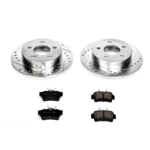 Ford Mustang Brake Kit - Rear - PowerStop - Drilled & Slotted Rotors + Carbon-Fiber Ceramic Pads - `94-`04 Ford Mustang Brake Kit - Rear - PowerStop - Drilled & Slotted Rotors + Carbon-Fiber Ceramic Pads - `94-`04