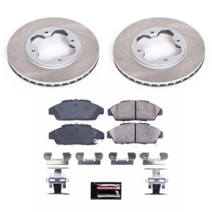 Ford F-250 Super Duty Brake Kit - Front + Rear - PowerStop - Drilled & Slotted Rotors + Carbon-Fiber Ceramic Pads - `03-`04 Ford F-250 Super Duty Brake Kit - Front + Rear - PowerStop - Drilled & Slotted Rotors + Carbon-Fiber Ceramic Pads - `03-`04