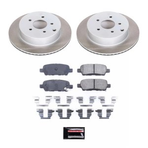 Honda Accord Brake Kit - Front + Rear - PowerStop - Drilled & Slotted Rotors + Carbon-Fiber Ceramic Pads - `03-`07 Honda Accord Brake Kit - Front + Rear - PowerStop - Drilled & Slotted Rotors + Carbon-Fiber Ceramic Pads - `03-`07