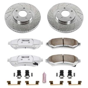 Buick LeSabre Brake Kit - Front - PowerStop - Drilled & Slotted Rotors + Carbon-Fiber Ceramic Pads - `00-`04 Buick LeSabre Brake Kit - Front - PowerStop - Drilled & Slotted Rotors + Carbon-Fiber Ceramic Pads - `00-`04