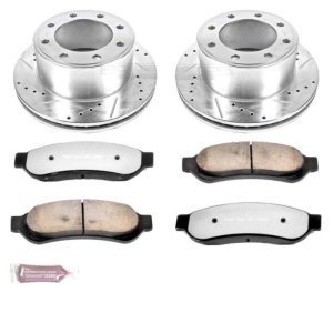 Ford F-250 Super Duty Brake Kit - Rear - PowerStop - Drilled & Slotted Rotors + Carbon-Fiber Ceramic Pads - `07-`10 Ford F-250 Super Duty Brake Kit - Rear - PowerStop - Drilled & Slotted Rotors + Carbon-Fiber Ceramic Pads - `07-`10