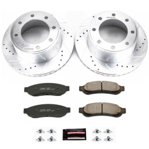 Ford F-250 Super Duty Brake Kit - Rear - PowerStop - Drilled & Slotted Rotors + Carbon-Fiber Ceramic Pads - `07-`10 Ford F-250 Super Duty Brake Kit - Rear - PowerStop - Drilled & Slotted Rotors + Carbon-Fiber Ceramic Pads - `07-`10